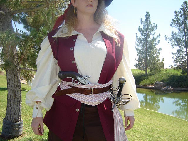 Pirates!! Well call me a mother's goat! It be Anne Bonny! High Quality Comfortable Pirate Shift with Wide Pin-tucking in the Sleeves in 100% Weavers Cotton